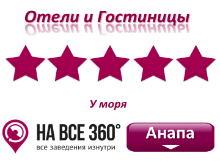 Отели Анапы 5* звезд у моря, цены, описание, фото номеров, условия бронирования, виртуальные туры, отзывы на сайте: anapa.navse360.ru